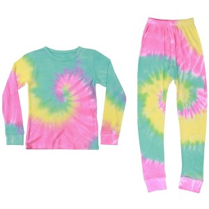 Just Love Girls Tie Dye Two Piece Thermal Underwear Set - 1 of 1