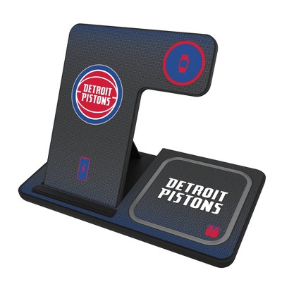 Keyscaper Detroit Pistons Linen 15-Watt 3 in 1 Charging Station