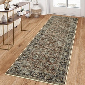 Washable Vintage Rug – Non-Slip, Distressed Area Rug for Living Room, Bedroom, Office - 1 of 4