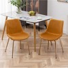 NicBex Set of 2 Dining Chair Modern Upholstered Velvet Fabric Kitchen Side Chair with Metal Legs for Kitchen,Dining Room - 3 of 4