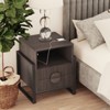 JIONJOY Nightstand with USB Charging Ports, Fluted 2-Drawer Bedside Table with Textured Fronts - 2 of 4
