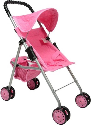 The New York Doll Collection First Doll Quilted Stroller Pink : Target