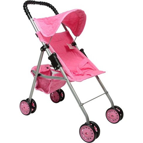The New York Doll Collection First Doll Quilted Stroller Pink : Target