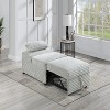 76'' Convertible Wide-Welt Corduroy Sofa Sleeper Sofa Chair W/ Pull-Out Bed Ash - 2 of 4