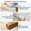 Round Clear Glass Dining Table With A Unique Shape For 4-6 People, Gold Metal Legs, Suitable For Desks, Kitchens, Terraces, Dining Rooms. - 4 of 4