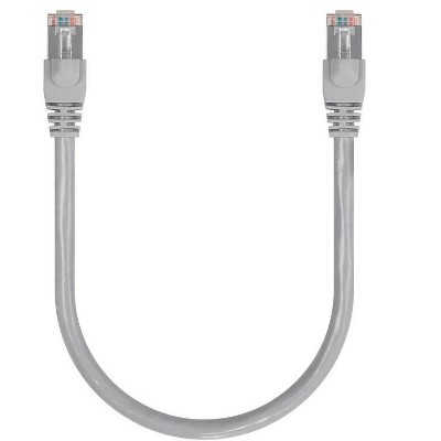 Monoprice Cat6 Ethernet Patch Cable - 1 Feet - Gray, Snagless RJ45, Stranded, 550MHz, STP, Pure Bare Copper Wire, 24AWG