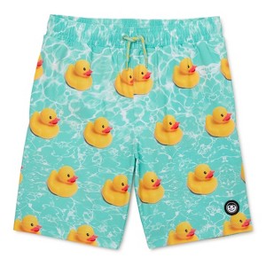 Seven Times Six NEFF Swimsuit Men's Rubber Ducky Water Ripple 19" Hot Tub Board Shorts Multicolored - 1 of 4