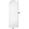 Arched Mirror - Full Length, Standing or Wall Mounted, 58"18", Aluminum Frame - Gold - 3 of 4
