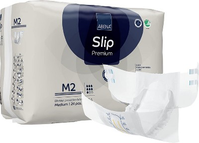 Abena Slip, Premium Incontinence Briefs, Level 2 Moderate Absorbency (Extra Small To Extra Large Sizes)