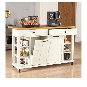 Bookshelf Bookcase With Drawers And Doors, Bookshelves With Storage And 3-Tier Open Shelves, Furniture For Living Room, Bedroom, Kitchen, Home Office - 1 of 4