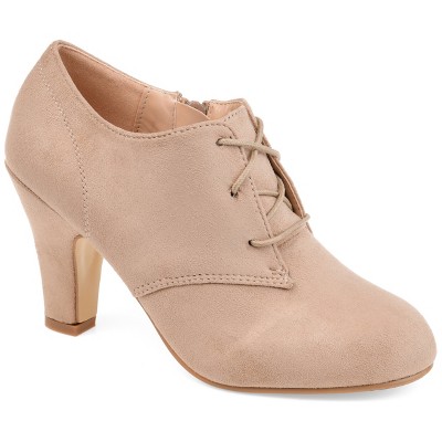 Journee Collection Womens Leona Inside Zip Block Heel Booties