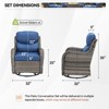 Gymojoy Outdoor Gliders Chairs Side Table with 5-Inch Thick Cushions - 2 of 4
