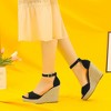 Allegra K Women's Lace Platform Espadrilles Wedge Sandals - 2 of 4