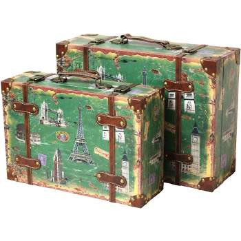 Vintiquewise Vintage Style Luggage Suitcase, Set of 2