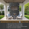1-Pack Faux Stone Wall Covering Panels for Interior and Exterior Decor, PU Stone Veneer, Siding Panels, 48.03" x 12.99" - 2 of 4