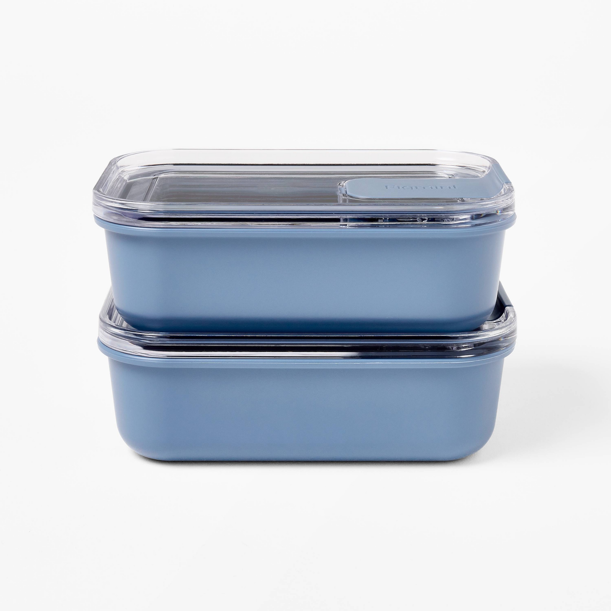 4pc (Set of 2) 1c Meal Prep Food Storage Container Set Blue - Figmint™