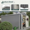NicBex 10x10 FT Outdoor Storage Shed,Utility Metal Tool Storage with Lockable Doors for Backyard,Patio Lawn,Garden,Gray - 4 of 4