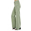 Women's High Rise Wide Leg Frayed Hem Pants - RISEN - 3 of 4