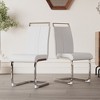 NicBex Set of 2 Dining Chair Upholstered Faux Leather Kitchen Side Chair with C-Shaped Tube Plating Metal Legs for Dining Room - 2 of 4