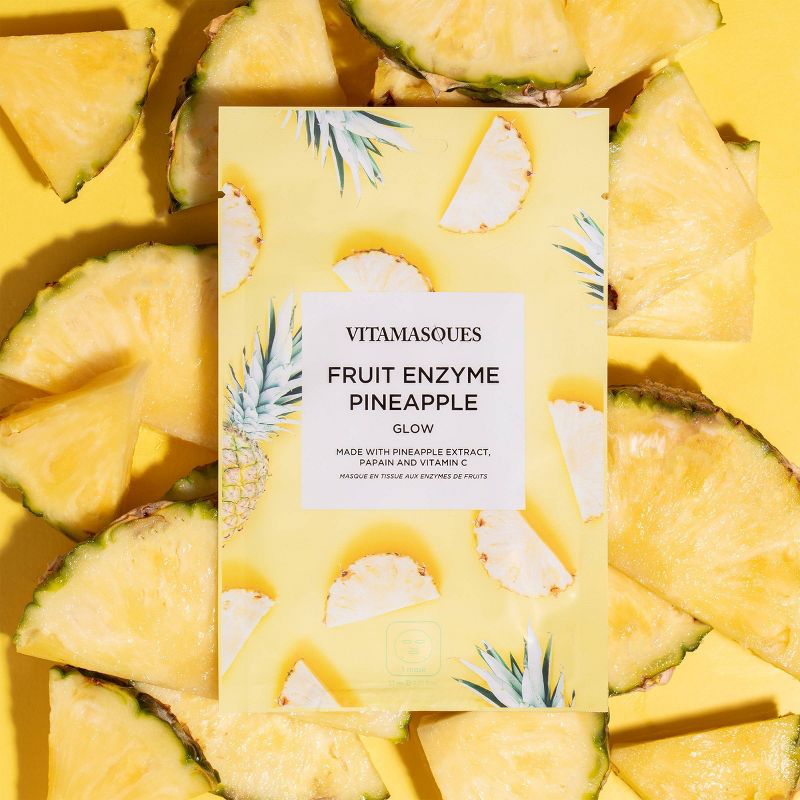 Vitamasques Fruit Enzyme Pineapple Sheet Mask - 0.71 fl oz, 2 of 7