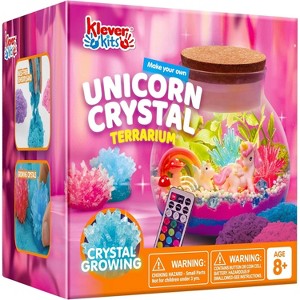 Klever Kits Unicorn Crystal Terrarium Crafts Kit for Kids with LED Night Light, Arts & Crafts, Crystal Growing Science Kit, Girls Gift for Age 6+ - 1 of 4