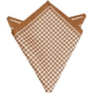 INSPIRE CHIC Men's Houndstooth Self-Fold Pocket Square for Suit 1 Pcs - 1 of 4