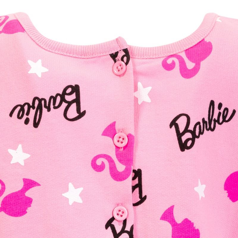 Barbie French Terry Sleeveless Romper Toddler, 5 of 8