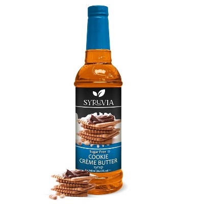 Syruvia Sugar Free Cookie Butter Syrup - 25.4 fl oz. Premium Flavoring Syrup For Coffee