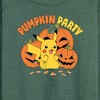 Women's - Pokémon - Pumpkin Party Lightweight French Terry Wide Neck Long Sleeve Shirt - 2 of 4
