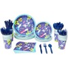 Blue Panda 168 Piece Science Birthday Party Supplies, Paper Plates, Napkins, Cups, and Cutlery, Single Use, Serves 24 - 3 of 4