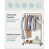 SONGMICS 110 lb Load Capacity Clothes Rack with Wheels Garment Rack with Storage Shelf Clothing Rack for Bedroom 2 Brakes Steel Frame - 3 of 4