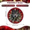 Lomsoe Wolf Ornaments for Christmas Tree Ceramic Christmas Ornaments Red Christmas Tree Hanging Decor Christmas Gift Christmas Decor - 2 of 4