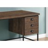 Vynxaria Computer Desk, Home Office, Laptop, Storage Drawers, 55"l, Work, Brown Laminate, Black Metal, Contemporary, Modern - 3 of 4