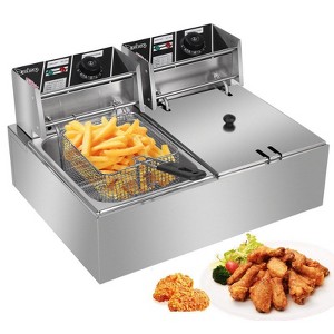 Winado 12 Liter 2 Basket Indoor Turkey Fryer with Timer - 1 of 4