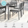 Martha Stewart Bedford Set of 2 Indoor-Outdoor Stackable Patio Dining Chairs with Brushed Woodgrain Aluminum Finish and All-Weather Seat Cushions - 4 of 4