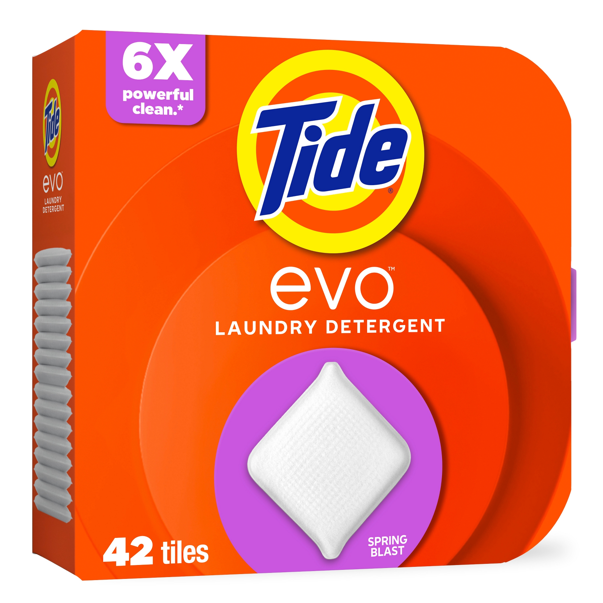 Tide EVO Spring Blast Laundry Detergent Tablets - 42ct: Odor Control, Cold Water Detergent, Bleach-Free