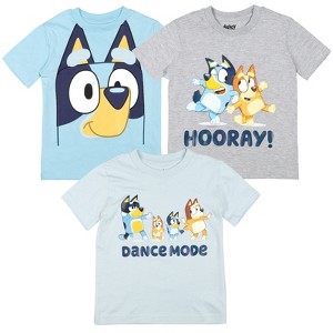 Bluey Bingo 3 Pack Graphic T-Shirts Toddler to Big Kid - 1 of 4