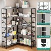 5-layer Large Capacity Corner Open Bookcase with Metal Frame, Sturdy and Durable, Suitable for Living Room, Home Office, Bedroom - 4 of 4