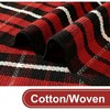 Outdoor Christmas Door Mat, 35x59, Red Black Plaid, Washable Cotton, Reversible, for Front Porch, Entryway, Kitchen - 3 of 4
