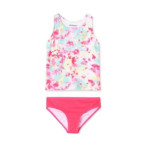 Lands' End Kids Chlorine Resistant Tankini Swim Set - 1 of 3