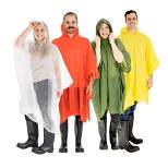 Stansport Hooded Poncho - Assorted - 4 Pack