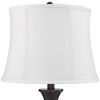 Regency Hill Traditional Table Lamps 25" High Set of 2 with USB Port Bronze Metal LED Touch On Off White Softback Drum Shade for Bedroom Living Room - 2 of 4
