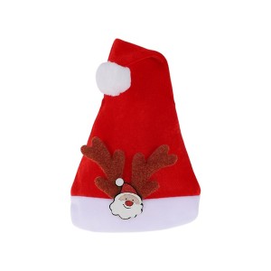 Unique Bargains Christmas Hat Polyester Non-Woven Fabric Red 10.83"x15.35" 1 Pc - 1 of 4