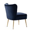 WestinTrends Phoebe Upholstered Tufted Velvet Accent Chair With Metal Leg - 4 of 4