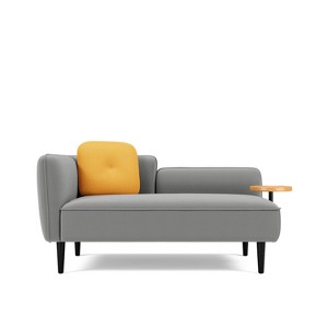 Loveseat Sofa with Built-in Side Table for Living Room, Bedroom, Apartment - 1 of 4