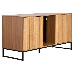 VEVOR Cat Litter Box Enclosure Furniture, 47.2in Hidden Litter Box Cabinet with Scratch Pad&Storage, Waterproof Cat Washroom End Table Cat House,Brown - 1 of 4