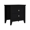 Vynxaria Nightstand - 2 Drawers, 2 Shelves, 4 Modern Legs, Sturdy Construction, Easy Assembly - 3 of 4