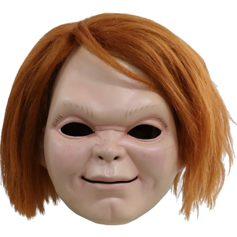 Trick Or Treat Studios Childs Play Curse of Chucky Chucky Plastic Adult Costume Mask with Hair, 1 of 2