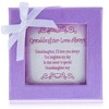 Bella Silver  Silvertone 6.5" Love, Granddaughter, Always' w/ Purple & White Pearl Beads Bracelet - Purple - 6.5 Inch - 3 of 3