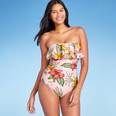Women's Double Flounce Front High Coverage One Piece Swimsuit - Kona Sol™